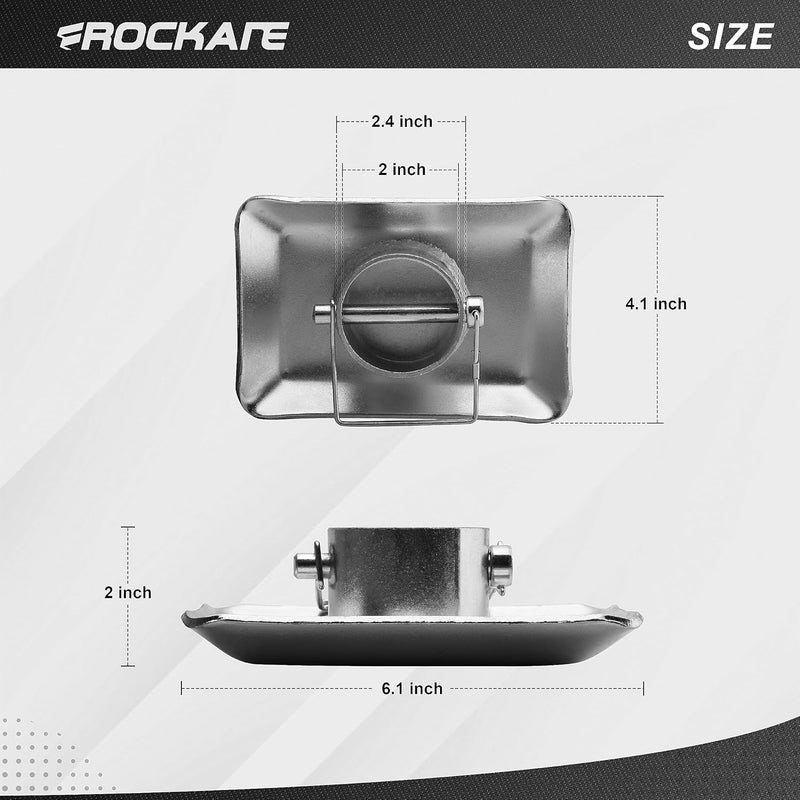 rockane Trailer Jack Foot Plate 5000lbs Capacity with Pin Base for Boat Hitch Camper,A-Frame Boat, RV - Removable Trailer Foot Plate - Image 2